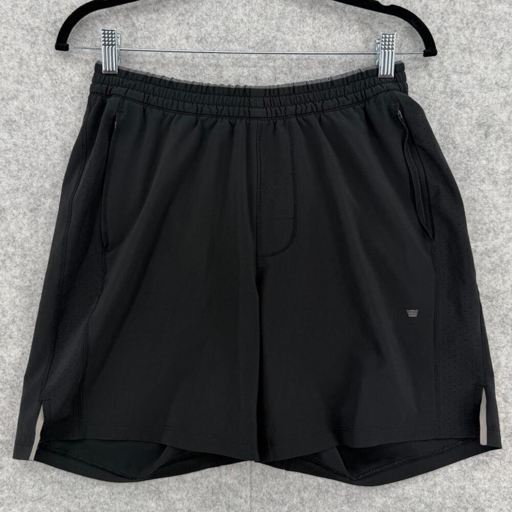 Mack Weldon Black Stratus Active Lined Shorts Men's Size SMALL